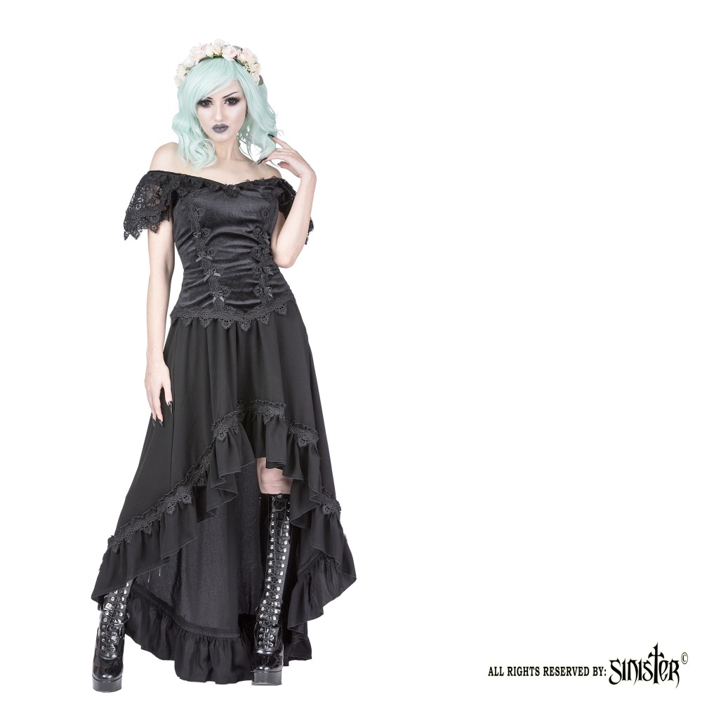 Sinister - 1117 Lange rok - Zwart